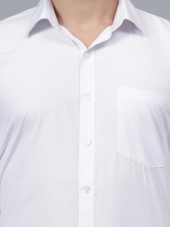 Swaz Men's Slim Fit Solid Pollycotton Formal Shirt | Plain | Full Sleeve - Slim Fit |Spread Collar |Western |Workwear Shirts for Men - Image 2