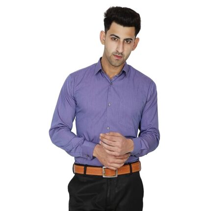Swaz Men Slim Fit Formal Stripe Blue Shirt