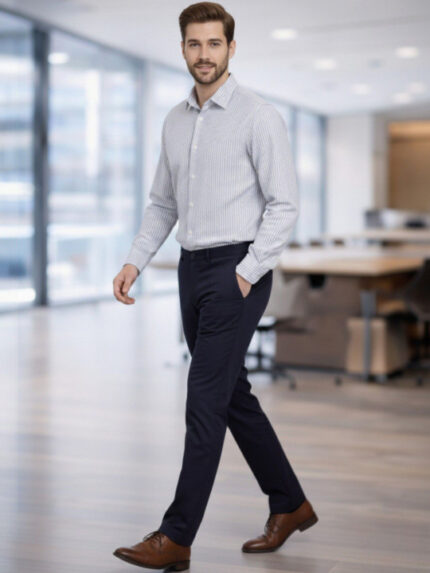 Men Standard Striped Cotton Casual Shirt