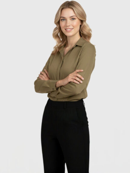 Women Polly Cotton Formal Shirt