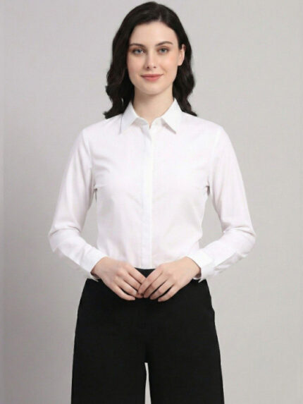 Women White Formal Shirt